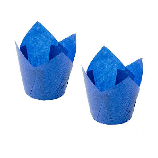 Popierinės keksiukų formelės - mėlynos, dug. Ø 5,0 cm, 30 vnt.