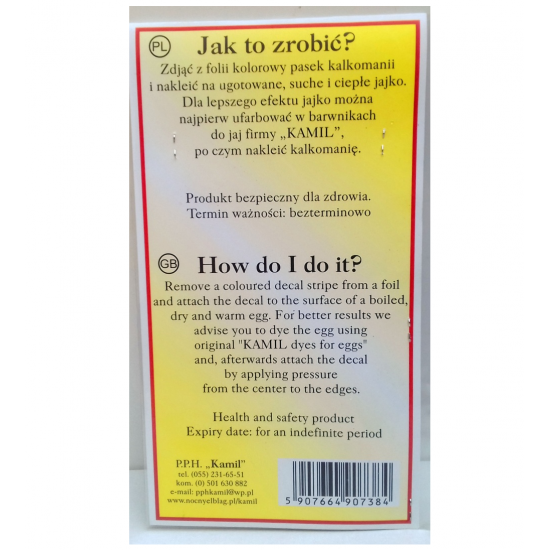 Uzlīmes Lieldienu olām, 5 gab. un olu krāsa, 5 gab.