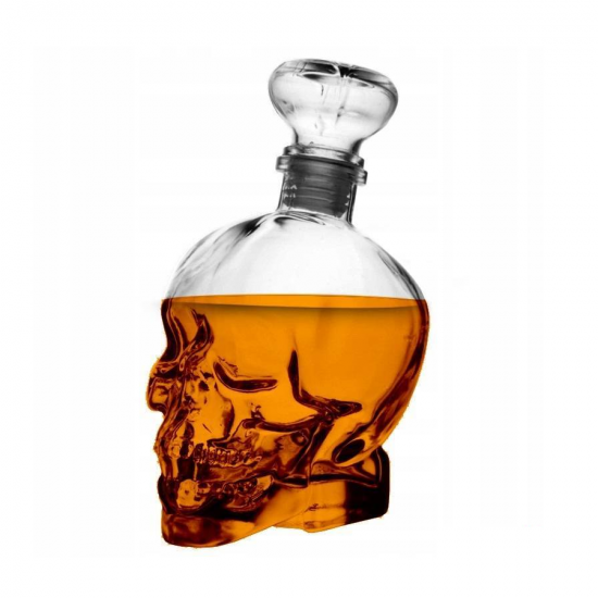 Stikla karafe viskijam "Skull", 0,7 l