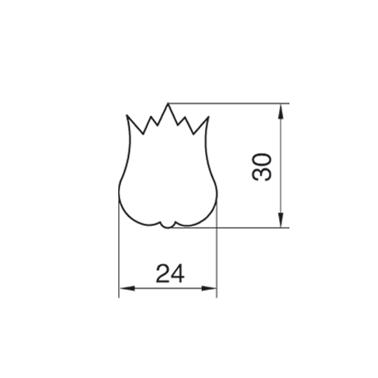 Forma "Tulpe", 3,0x2,4 cm
