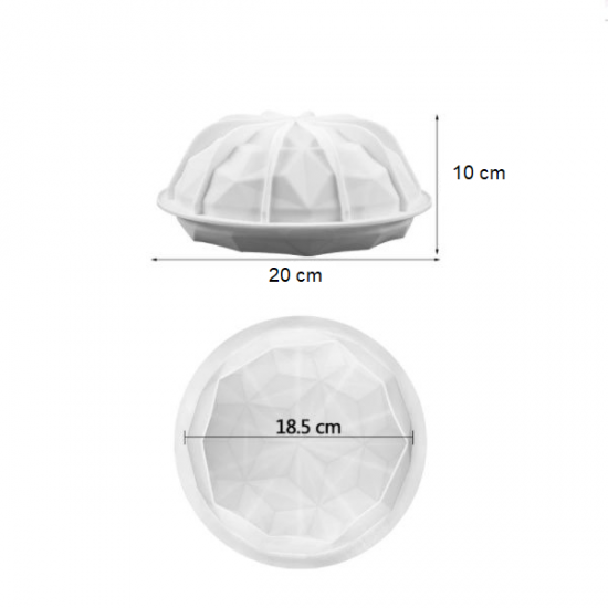 Silikona cepamā forma "Dome", Ø 20,0 cm