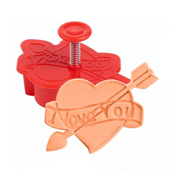 Forma ar nospiedumu "Heart LOVE YOU", 6,5 cm