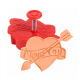 Forma ar nospiedumu "Heart LOVE YOU", 6,5 cm