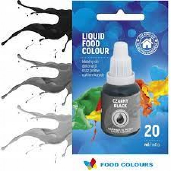 Skysti juodi maisto dažai Food Colours, 20 ml