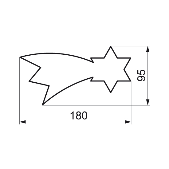 Formelė meduoliams "Didelė žvaigždė", 18,0x8,5 cm