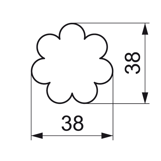 Veidne "Zieds", Ø 3,8 cm