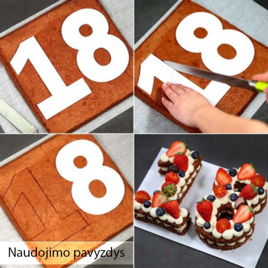 Veidne "Numuri pieci" cepuma sagriešanai / tortes veidošanai, 15,2x11,1 cm